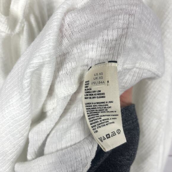 Free People We The Free Womens XS White‎ Button Front Poncho Blouse Top - Picture 5 of 6